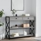 vidaXL Τραπέζι Κονσόλα Γκρι Sonoma 100x28x75 εκ. Επεξεργασμένο Ξύλο