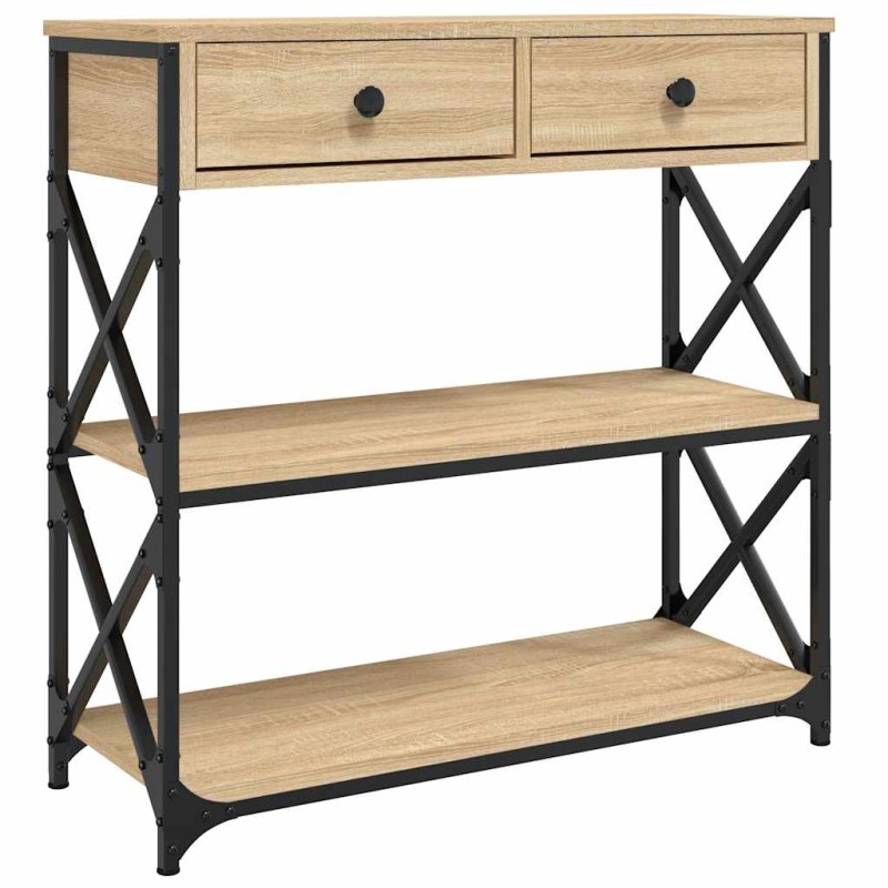 vidaXL Τραπέζι Κονσόλα Sonoma Δρυς 75 x 28 x 75 εκ. Επεξεργασμένο Ξύλο