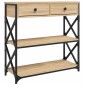 vidaXL Τραπέζι Κονσόλα Sonoma Δρυς 75 x 28 x 75 εκ. Επεξεργασμένο Ξύλο