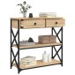 vidaXL Τραπέζι Κονσόλα Sonoma Δρυς 75 x 28 x 75 εκ. Επεξεργασμένο Ξύλο