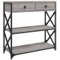 vidaXL Τραπέζι Κονσόλα Γκρι Sonoma 75x28x75 εκ. Επεξεργασμένο Ξύλο