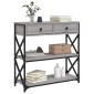vidaXL Τραπέζι Κονσόλα Γκρι Sonoma 75x28x75 εκ. Επεξεργασμένο Ξύλο