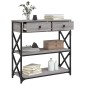 vidaXL Τραπέζι Κονσόλα Γκρι Sonoma 75x28x75 εκ. Επεξεργασμένο Ξύλο