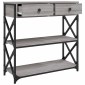 vidaXL Τραπέζι Κονσόλα Γκρι Sonoma 75x28x75 εκ. Επεξεργασμένο Ξύλο