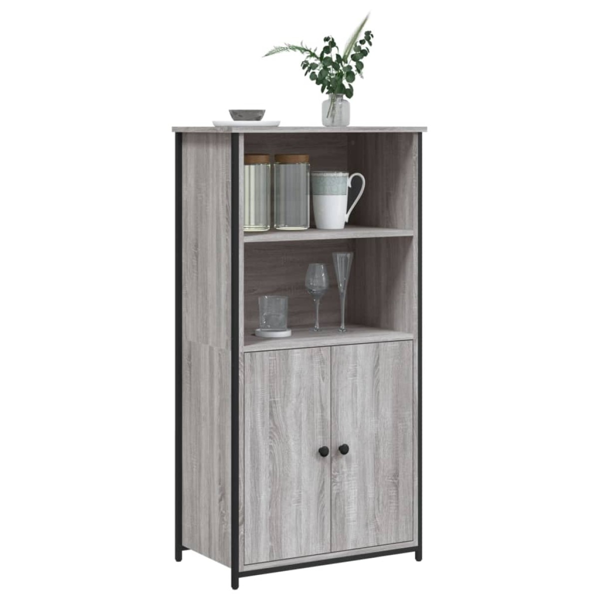 vidaXL Ντουλάπι Γκρι Sonoma 62x36x121,5 εκ. από Επεξεργασμένο Ξύλο