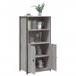 vidaXL Ντουλάπι Γκρι Sonoma 62x36x121,5 εκ. από Επεξεργασμένο Ξύλο