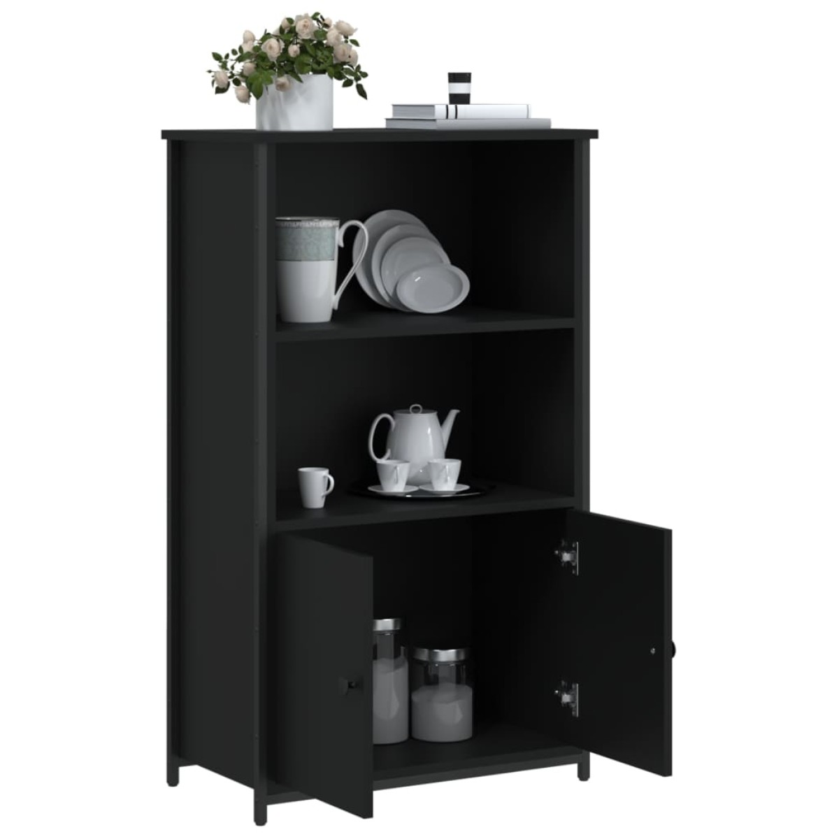 vidaXL Ντουλάπι Μαύρο 62 x 32 x 103,5 εκ. από Επεξεργασμένο Ξύλο