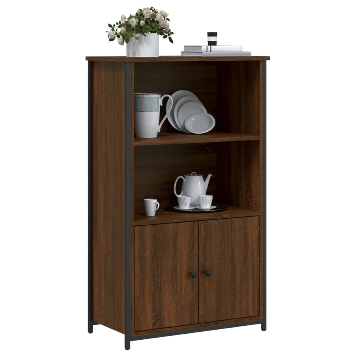 vidaXL Ντουλάπι Καφέ Δρυς 62 x 32 x 103,5 εκ. από Επεξεργασμένο Ξύλο