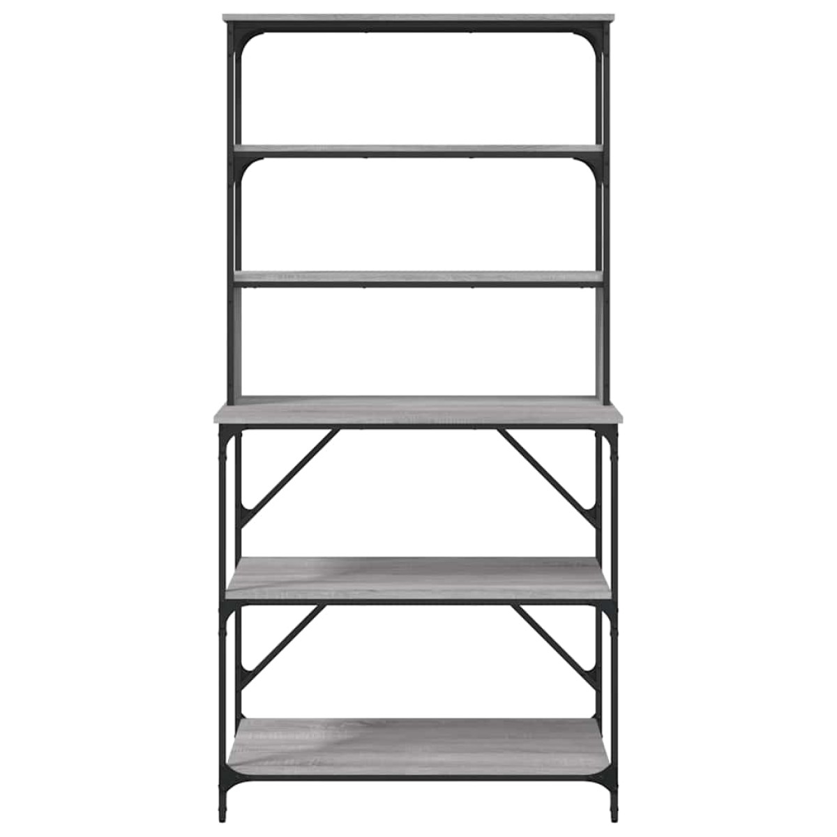 vidaXL Ραφιέρα Κουζίνας 6 Επιπέδων Γκρι Sonoma 90x40x180 εκ Επεξ. Ξύλο