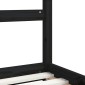 vidaXL Πλαίσιο Παιδικού Κρεβατιού Μαύρο 90 x 190 εκ. Μασίφ Ξύλο Πεύκου