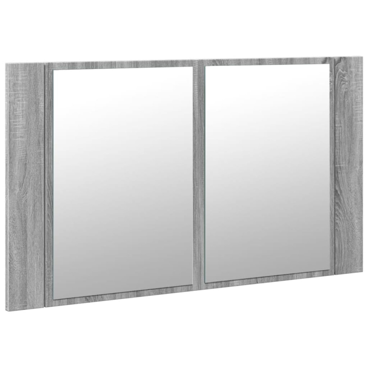 vidaXL Ντουλάπι Μπάνιου Καθρέφτη/Φως LED Γκρι Sonoma 80x12x45εκ Ακρυλ.