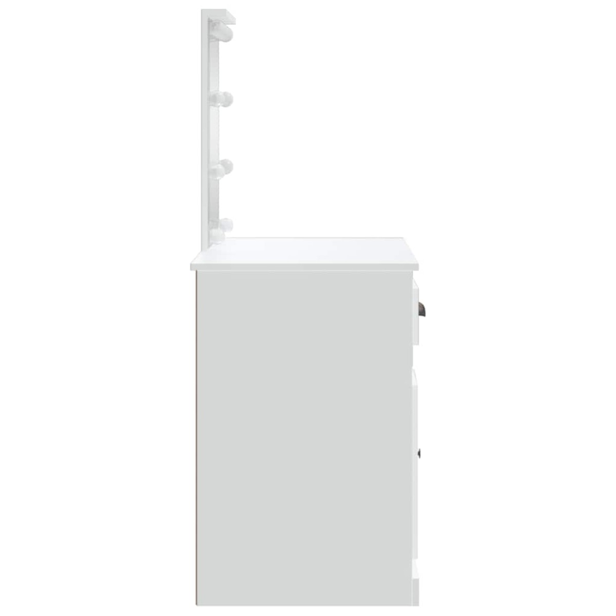 vidaXL Μπουντουάρ με LED Φώτα Λευκό 90x42x132,5 εκ.
