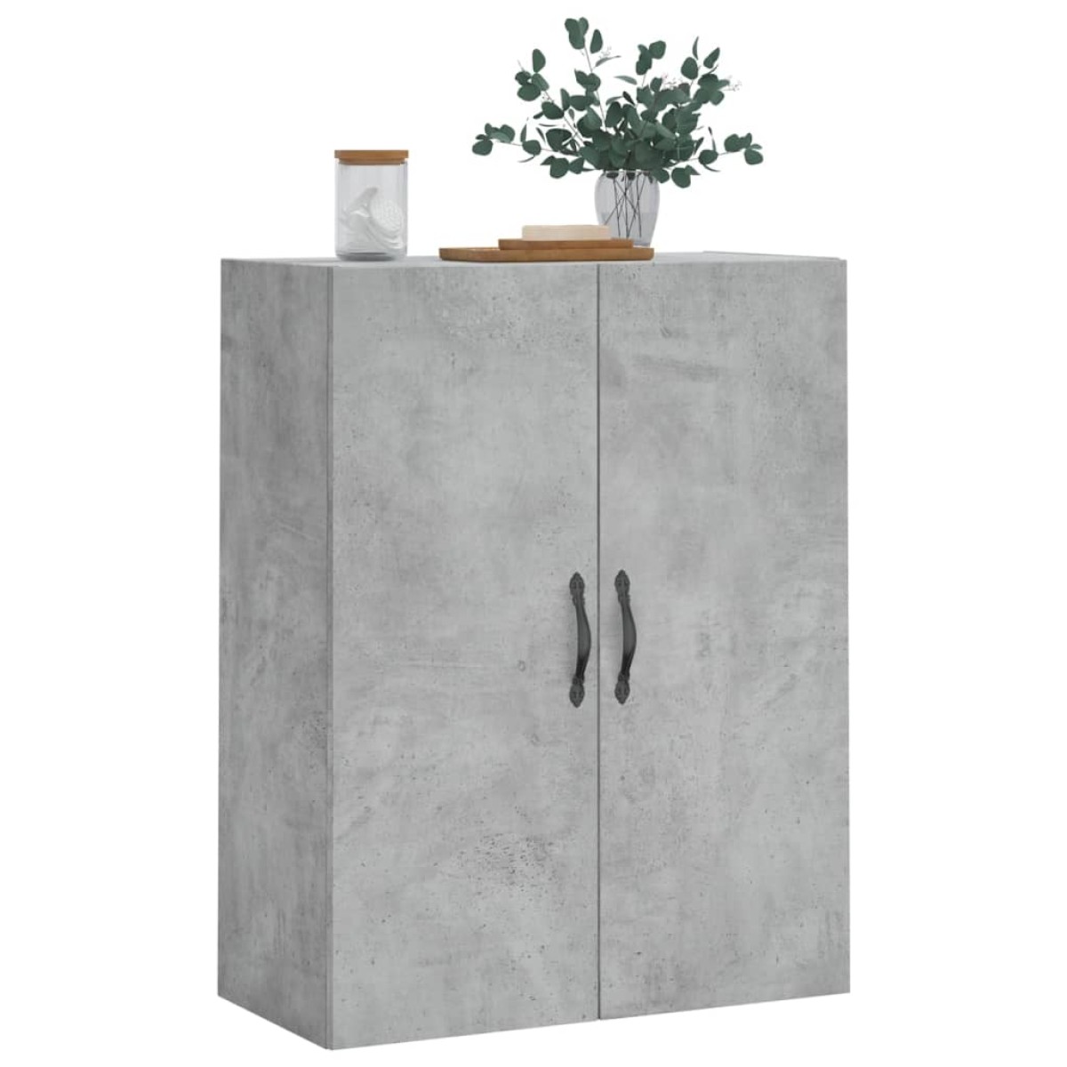 vidaXL Ντουλάπι Επιτοίχιο Γκρι Σκυροδεμ. 69,5x34x90 εκ. Επεξεργ. Ξύλο