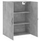 vidaXL Ντουλάπι Επιτοίχιο Γκρι Σκυροδεμ. 69,5x34x90 εκ. Επεξεργ. Ξύλο