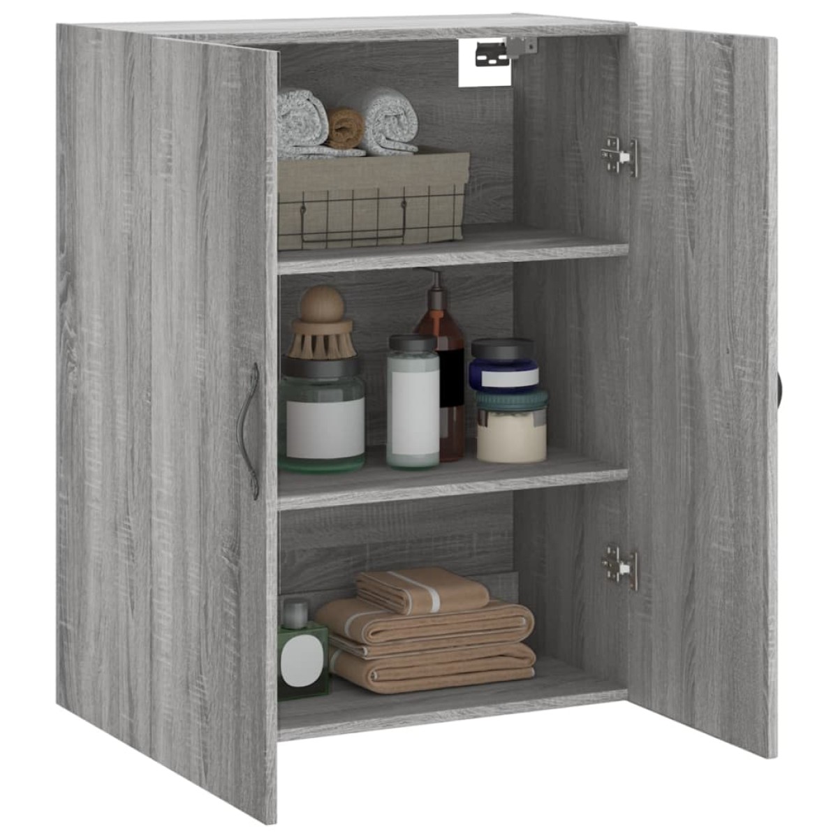 vidaXL Ντουλάπι Επιτοίχιο Γκρι Sonoma 69,5 x 34 x 90 εκ. Επεξεργ. Ξύλο