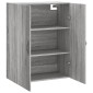 vidaXL Ντουλάπι Επιτοίχιο Γκρι Sonoma 69,5 x 34 x 90 εκ. Επεξεργ. Ξύλο