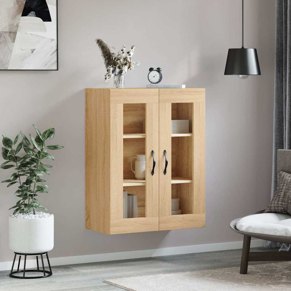 vidaXL Ντουλάπι Επιτοίχιο Sonoma Δρυς 69,5 x 34 x 90 εκ. Επεξεργ. Ξύλο