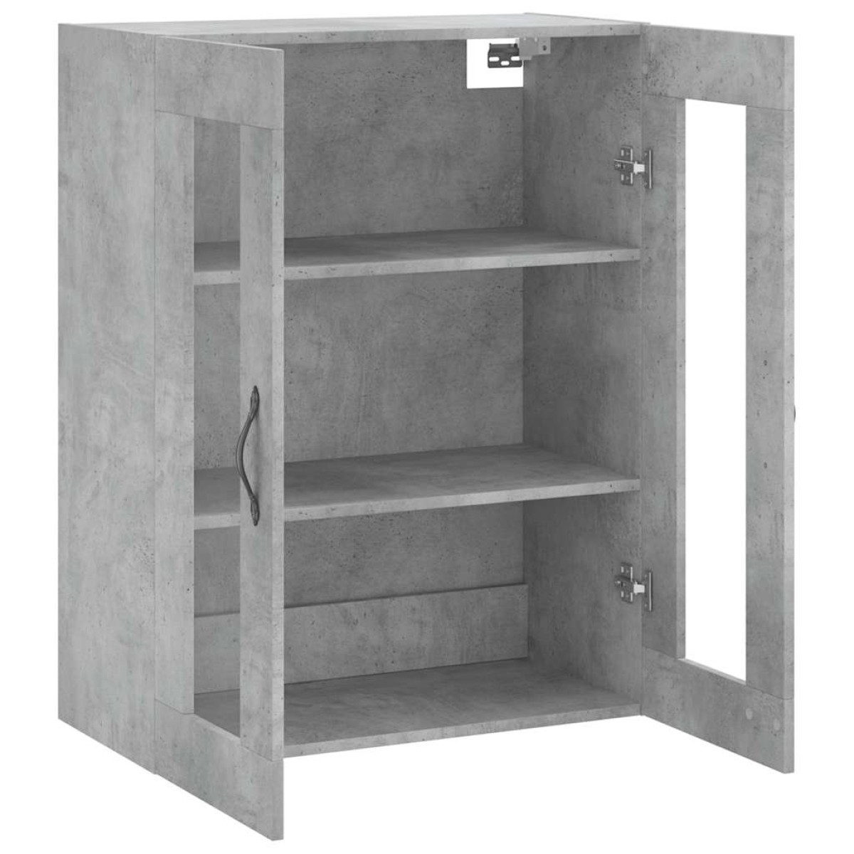 vidaXL Ντουλάπι Επιτοίχιο Γκρι Σκυροδεμ. 69,5x34x90 εκ. Επεξεργ. Ξύλο