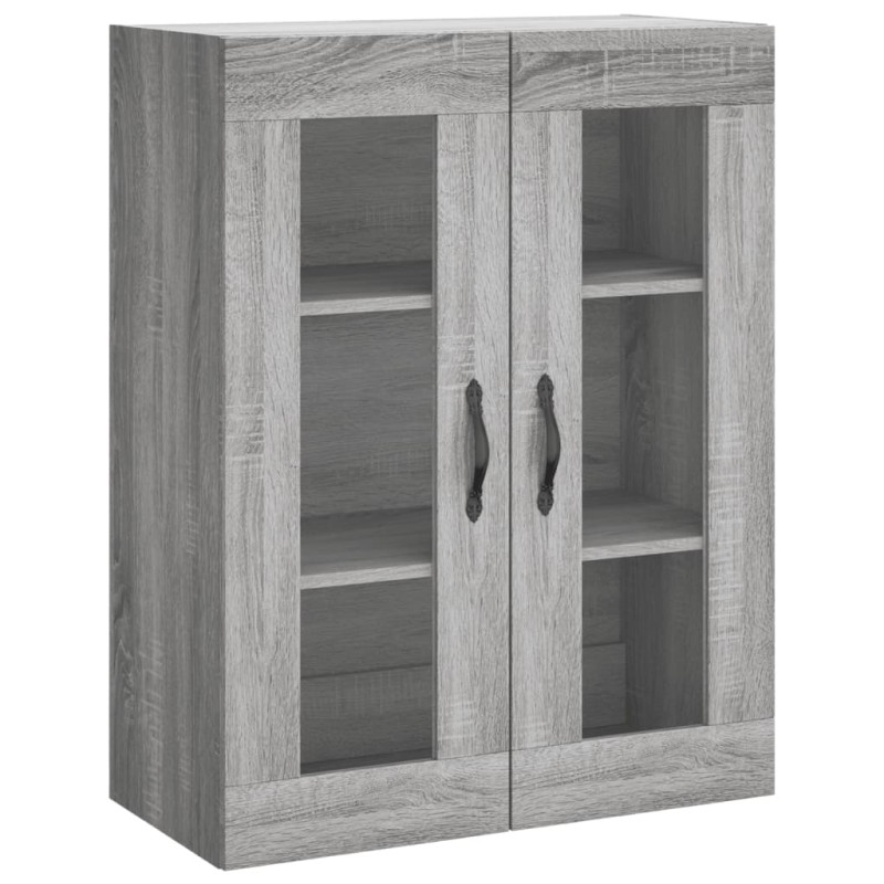 vidaXL Ντουλάπι Επιτοίχιο Γκρι Sonoma 69,5 x 34 x 90 εκ. Επεξεργ. Ξύλο