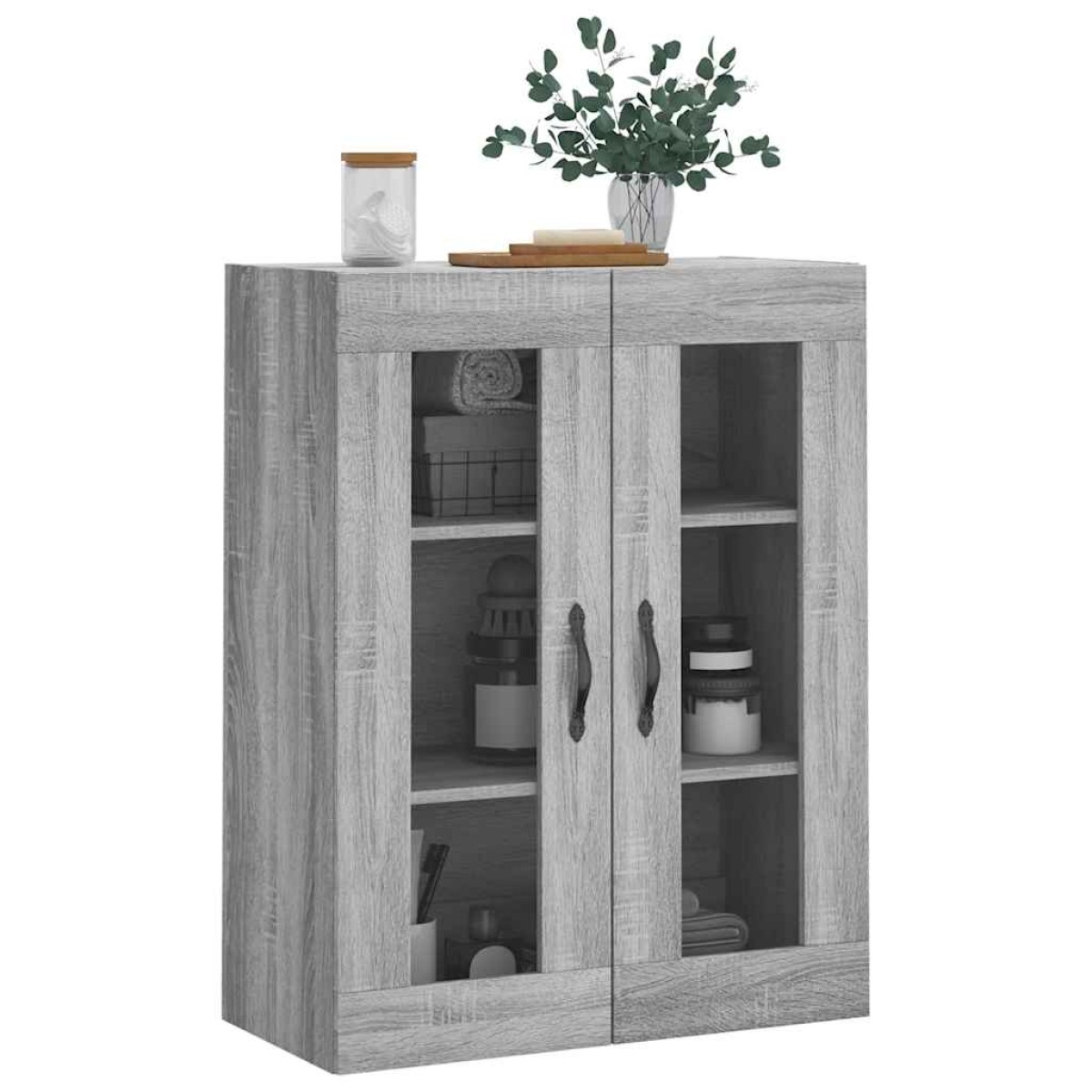 vidaXL Ντουλάπι Επιτοίχιο Γκρι Sonoma 69,5 x 34 x 90 εκ. Επεξεργ. Ξύλο