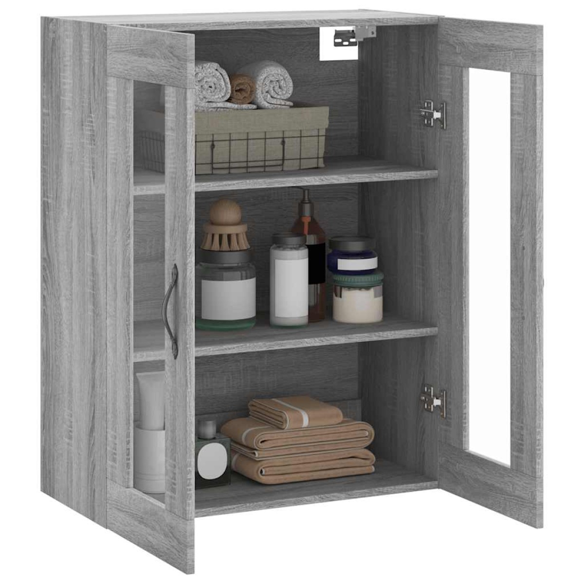 vidaXL Ντουλάπι Επιτοίχιο Γκρι Sonoma 69,5 x 34 x 90 εκ. Επεξεργ. Ξύλο