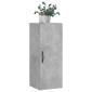 vidaXL Ντουλάπι Τοίχου Γκρι Σκυροδέματος 34,5x34x90 εκ. Επεξεργ. Ξύλο