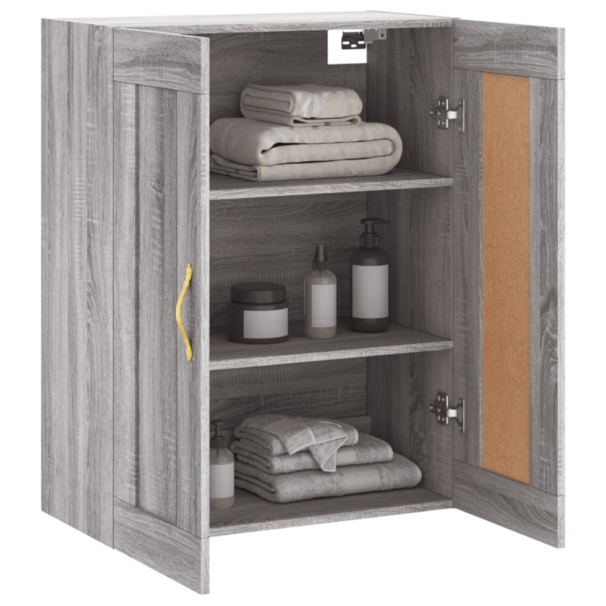 vidaXL Ντουλάπι Επιτοίχιο Γκρι Sonoma 69,5 x 34 x 90 εκ. Επεξεργ. Ξύλο