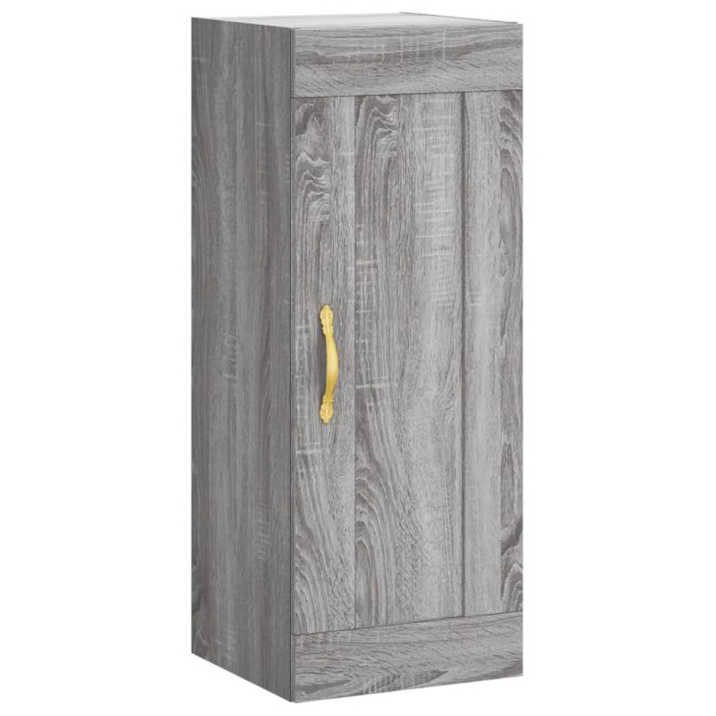 vidaXL Ντουλάπι Τοίχου Γκρι Sonoma 34,5 x 34 x 90 εκ. Επεξεργ. Ξύλο