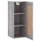 vidaXL Ντουλάπι Τοίχου Γκρι Sonoma 34,5 x 34 x 90 εκ. Επεξεργ. Ξύλο