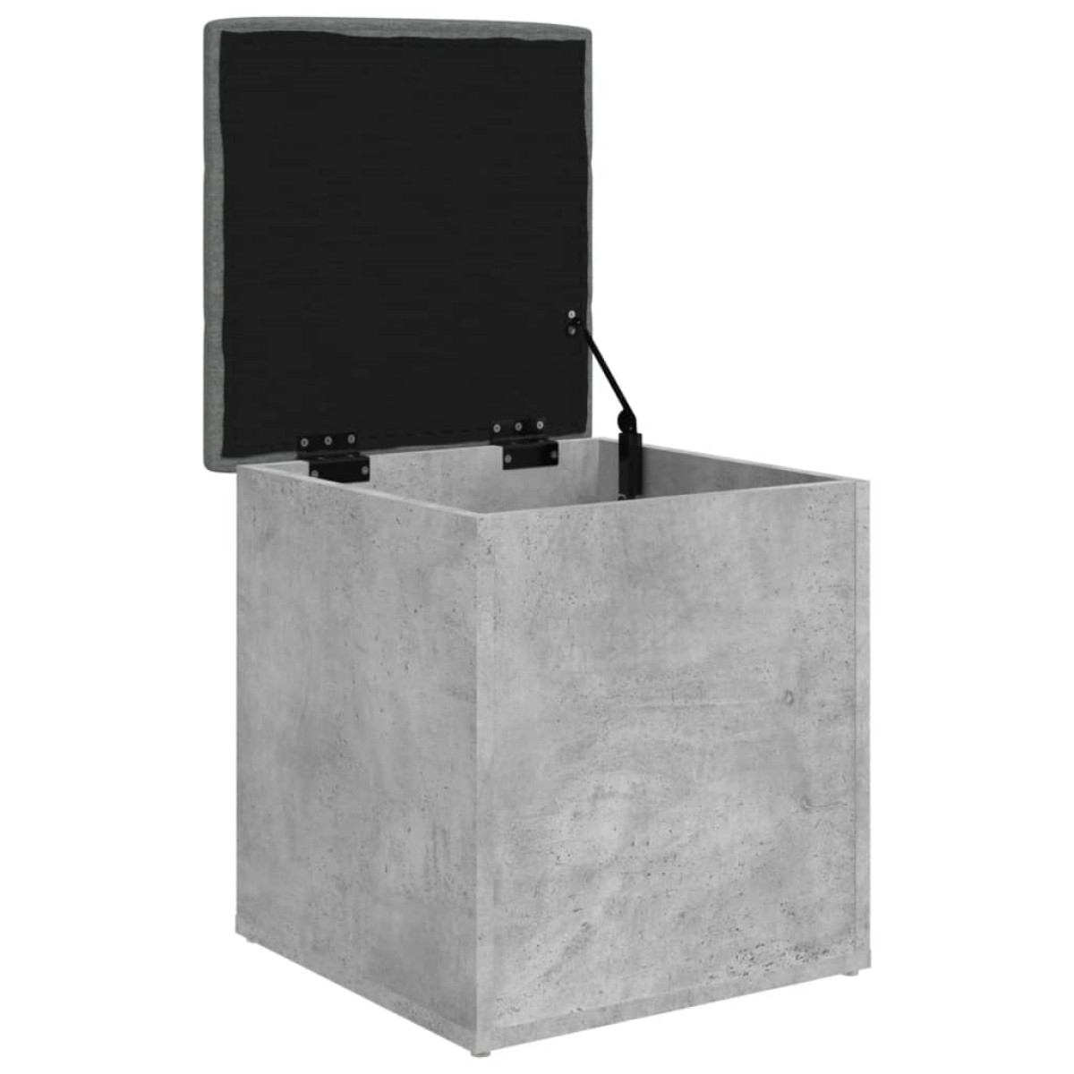 vidaXL Παγκάκι Αποθήκευσης Γκρι Σκυροδεμ. 42x42x45 εκ. Επεξεργ. Ξύλο