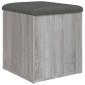 vidaXL Παγκάκι Αποθήκευσης Γκρι Sonoma 42x42x45 εκ. Επεξεργασμένο Ξύλο