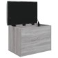 vidaXL Παγκάκι Αποθήκευσης Γκρι Sonoma 62x42x45 εκ. Επεξεργασμένο Ξύλο