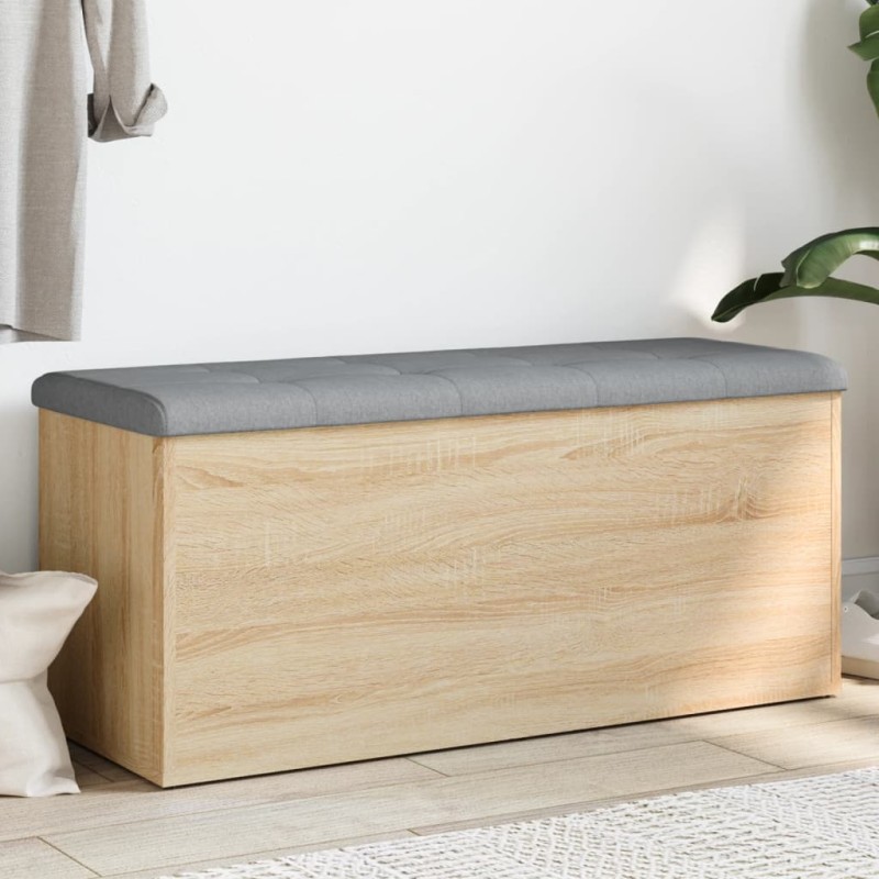 vidaXL Πάγκος Αποθήκευσης Sonoma Δρυς 102 x 42 x 45 εκ. από Τεχνητό Ξύλο