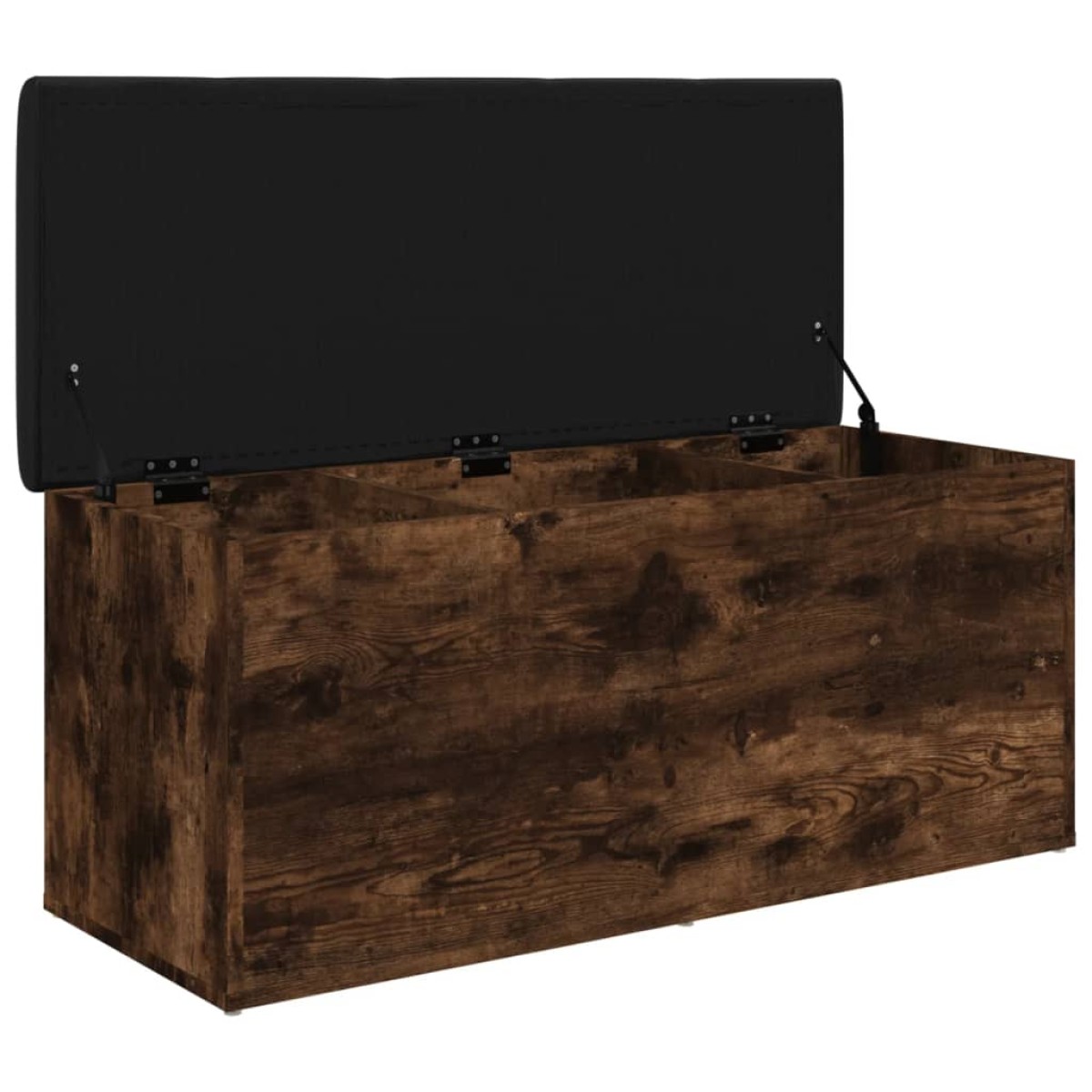 vidaXL Παγκάκι Αποθήκευσης Καπνιστή Δρυς 102x42x45 εκ. από Επεξ. Ξύλο