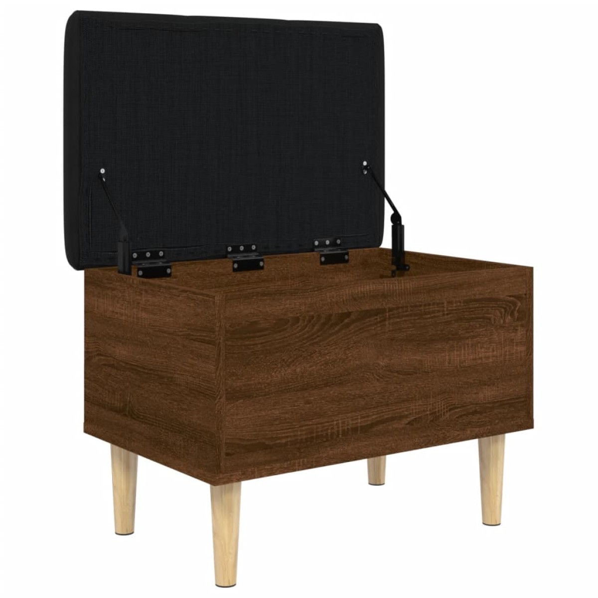 vidaXL Παγκάκι Αποθήκευσης Καφέ Δρυς 62x42x46 εκ. από Επεξ. Ξύλο