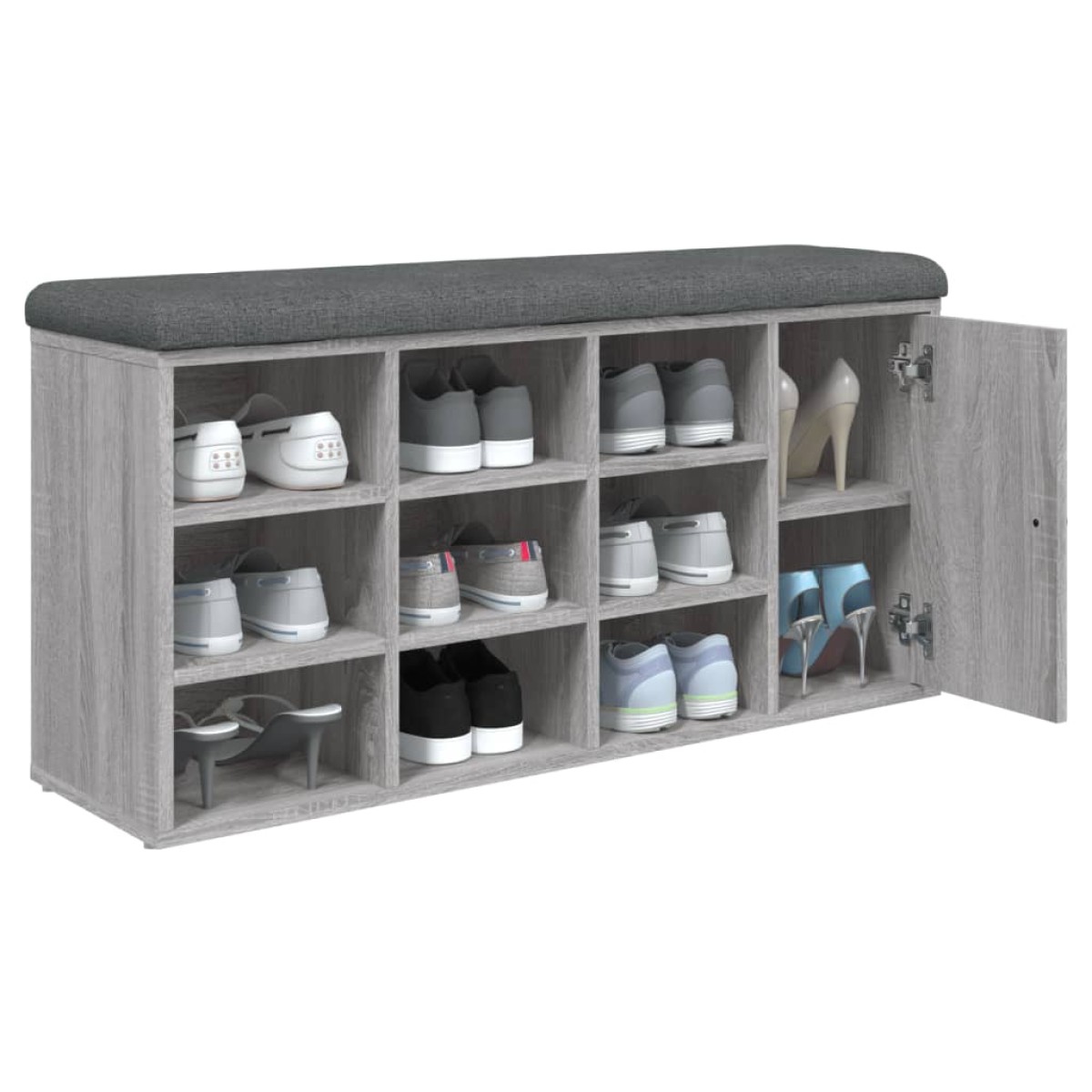 vidaXL Παπουτσοθήκη Γκρι Sonoma 102x32x50 εκ. από Επεξεργασμένο Ξύλο
