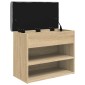 vidaXL Παπουτσοθήκη Sonoma Δρυς 62x32x50 εκ. από Επεξεργασμένο Ξύλο