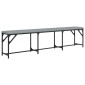 vidaXL Πάγκος Τραπεζαρίας Ανοιχτό Γκρι 186x32x45 εκ. Ατσάλι / Ύφασμα