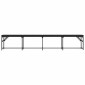 vidaXL Πάγκος Τραπεζαρίας Μαύρος 248x32x45 εκ. Ατσάλι/Συνθετικό Δέρμα