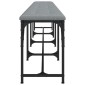vidaXL Πάγκος Τραπεζαρίας Ανοιχτό Γκρι 248x32x45 εκ. Ατσάλι / Ύφασμα