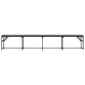 vidaXL Πάγκος Τραπεζαρίας Σκούρο Γκρι 248x32x45 εκ. Ατσάλι / Ύφασμα