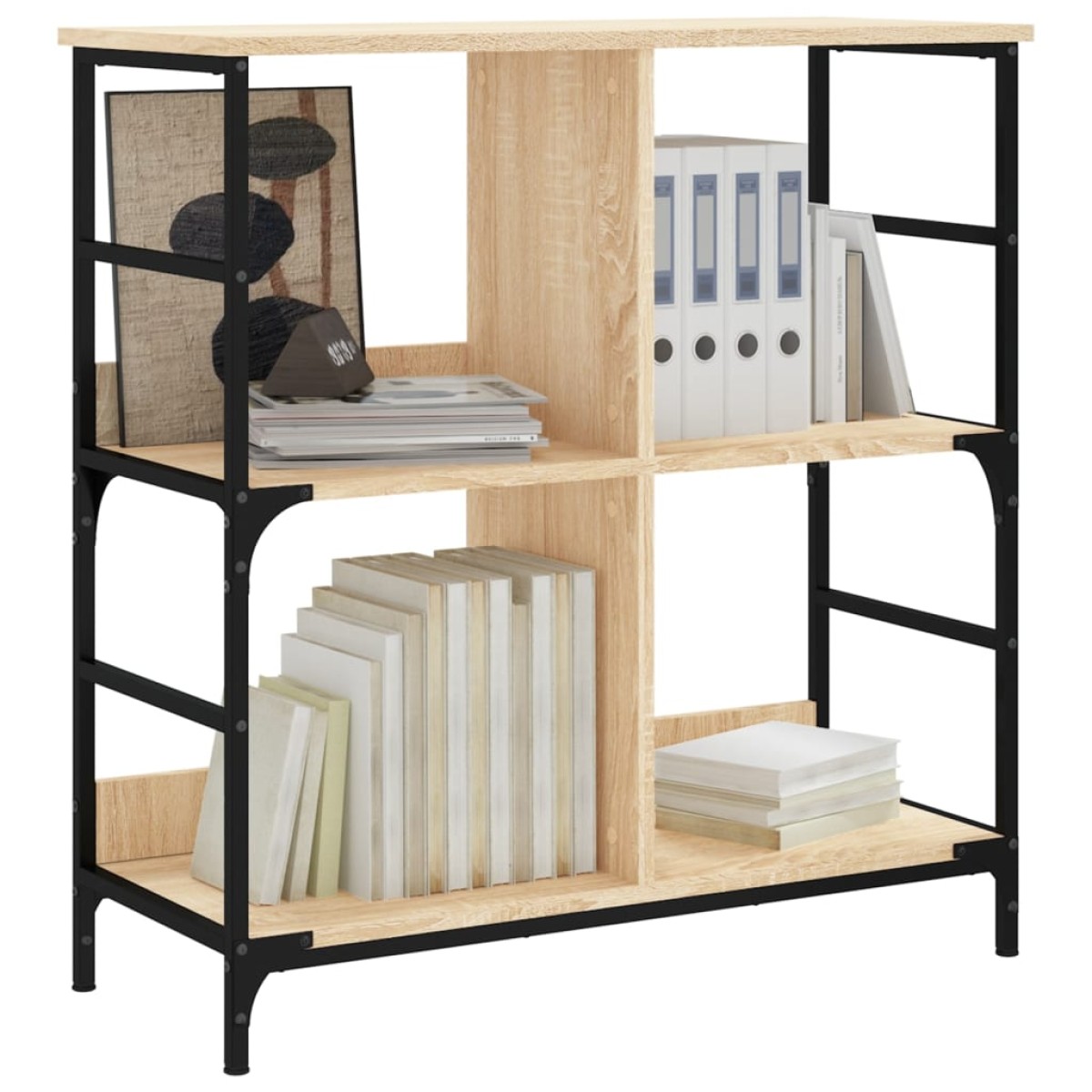 vidaXL Βιβλιοθήκη Sonoma Δρυς 78,5 x 33 x 82 εκ. Επεξεργασμένο Ξύλο