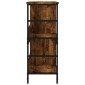 vidaXL Βιβλιοθήκη Καπνιστή Δρυς 78,5x33x82 εκ. Επεξεργασμένο Ξύλο