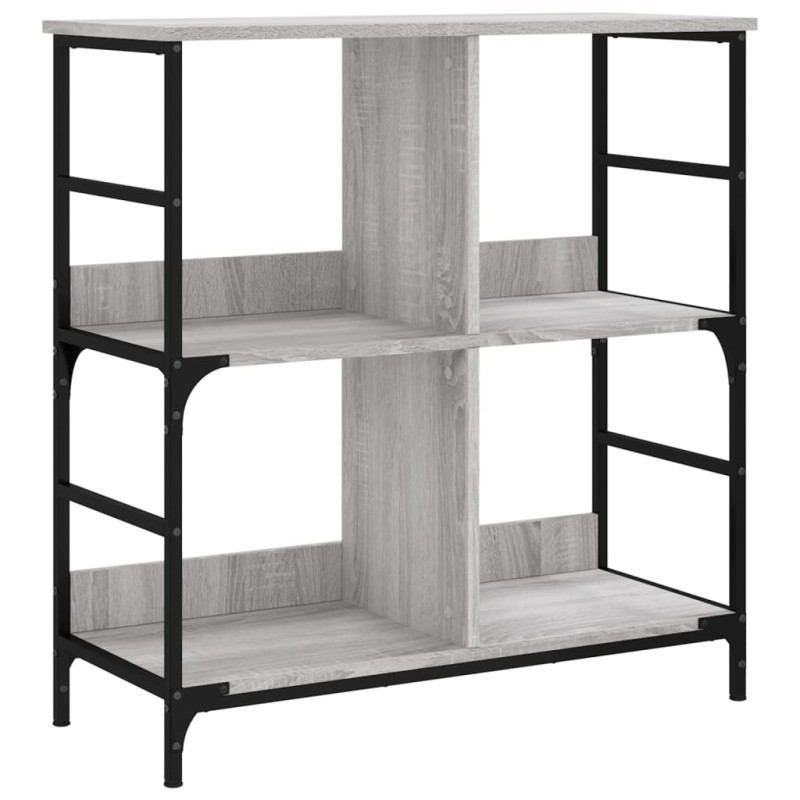 vidaXL Βιβλιοθήκη Γκρι Sonoma 78,5x33x82 εκ. Επεξεργασμένο Ξύλο