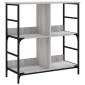 vidaXL Βιβλιοθήκη Γκρι Sonoma 78,5x33x82 εκ. Επεξεργασμένο Ξύλο
