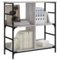 vidaXL Βιβλιοθήκη Γκρι Sonoma 78,5x33x82 εκ. Επεξεργασμένο Ξύλο