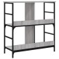 vidaXL Βιβλιοθήκη Γκρι Sonoma 78,5x33x82 εκ. Επεξεργασμένο Ξύλο
