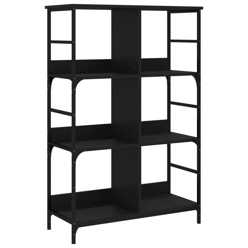 vidaXL Βιβλιοθήκη Μαύρη 78,5x33x117,5 εκ. από Επεξεργασμένο Ξύλο