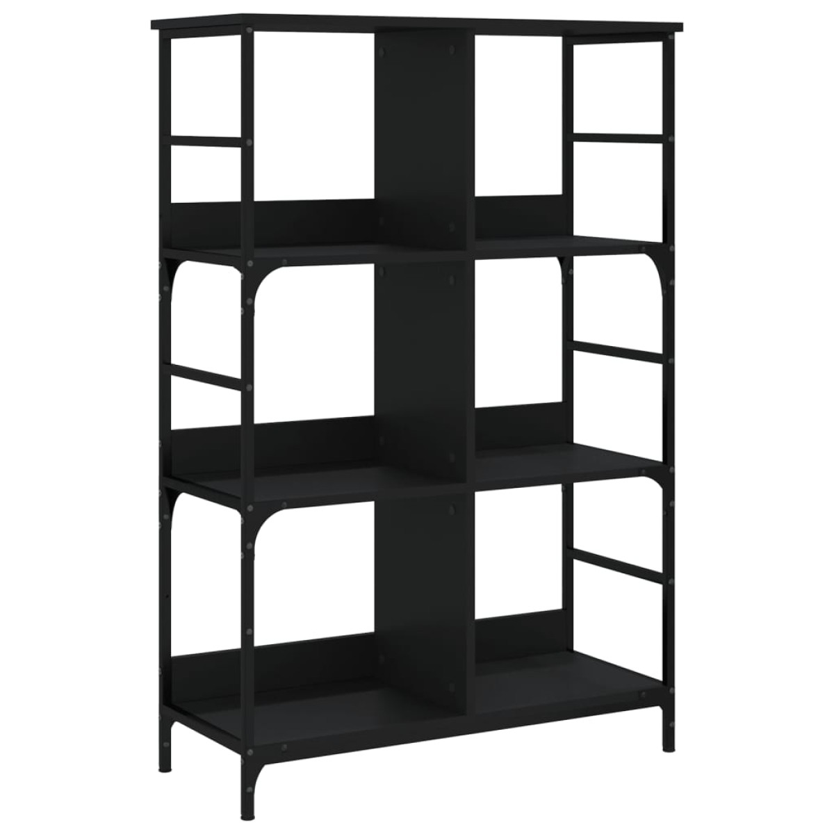 vidaXL Βιβλιοθήκη Μαύρη 78,5x33x117,5 εκ. από Επεξεργασμένο Ξύλο