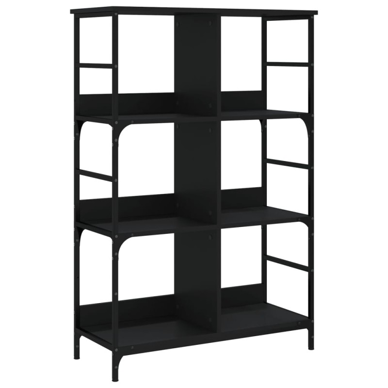 vidaXL Βιβλιοθήκη Μαύρη 78,5x33x117,5 εκ. από Επεξεργασμένο Ξύλο